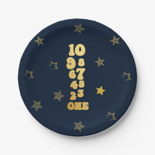 New Years Eve Countdown First Birthday Paper Plate