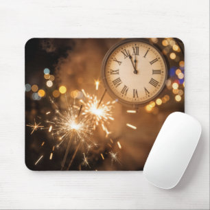 New Years Eve Countdown With Sparklers Mouse Mat
