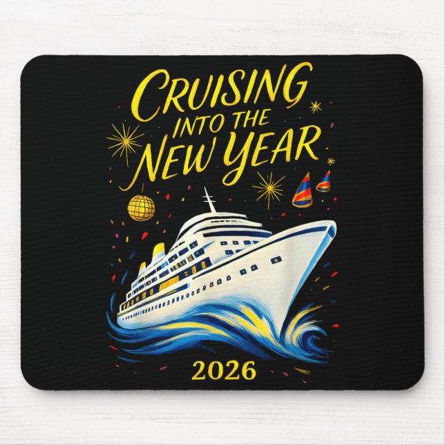 New Year's Eve Cruise 2026 Cruising Into The New Y Mouse Mat (Front)