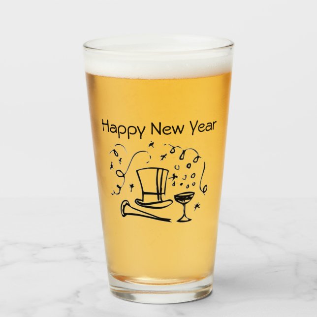 New Years Eve Dated Glass (Front Filled)