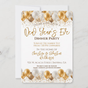 New Years Eve Dinner Party Invitation
