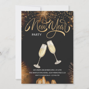 New Year's Eve Fireworks New Year Invitation