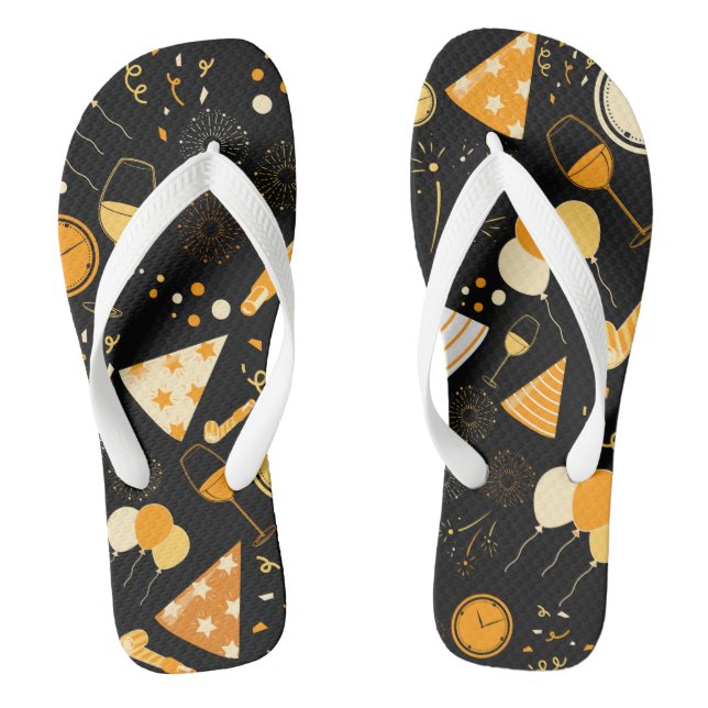 New Year's Eve Flip Flops (Footbed)