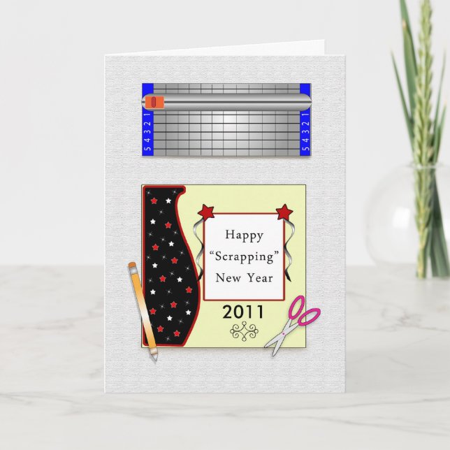 New Year's Eve Greeting Card Scrapbook Layout (Front)