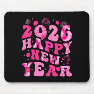 New Year's Eve Hello 2026 Groovy Family Matching C Mouse Mat