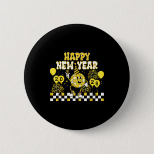 New Year's Eve Hello 2026 Happy New Year 2026 Disc 6 Cm Round Badge
