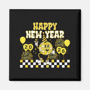 New Year's Eve Hello 2026 Happy New Year 2026 Disc Magnet