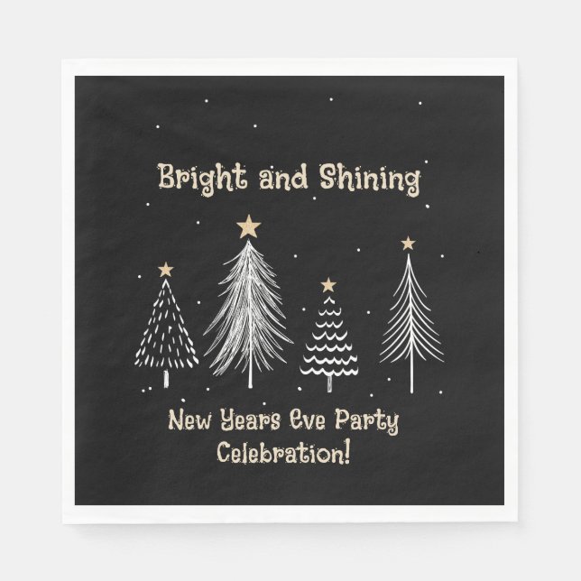 New Years Eve Holiday Party Napkin (Front)