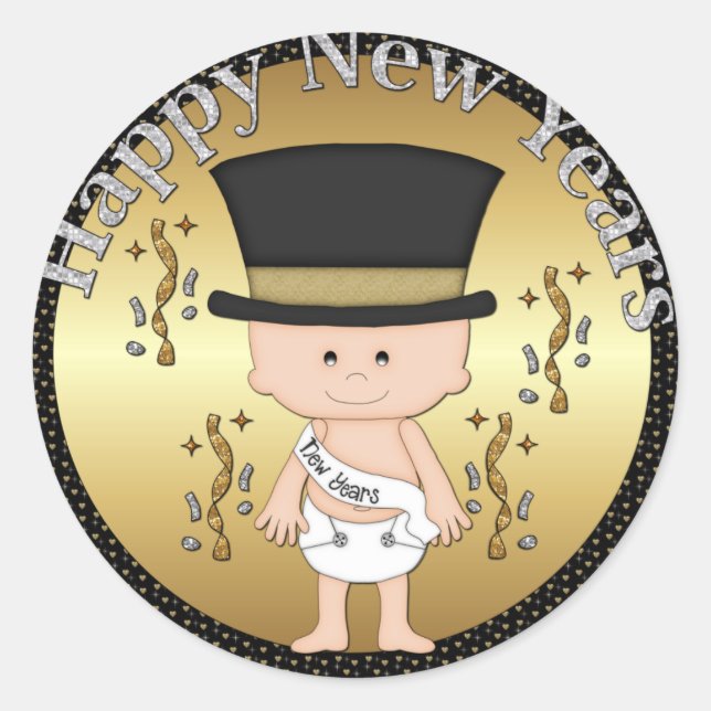 New Years Eve Holiday sticker (Front)