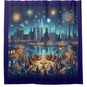 New Year's Eve in New York City Shower Curtain