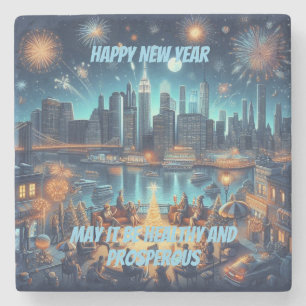 New Year's Eve in New York City Stone Coaster