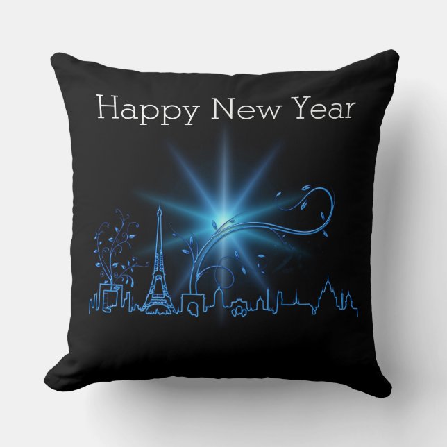 New Year's eve in Paris Cushion (Front)
