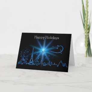 New Year's eve in Paris Holiday Card