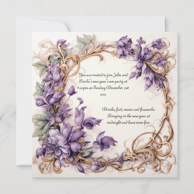 New Year's Eve Invitation (Front)