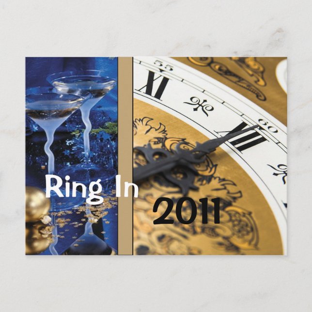 New Year's Eve Invitation Postcard (Front)