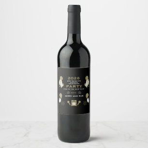 New Years Eve Karaoke Countdown Wine Label