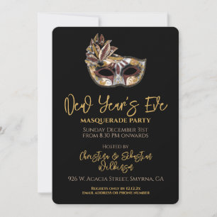 New Years Eve Masquerade Party Invitation