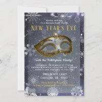 New Year's Eve Masquerade Party Invite
