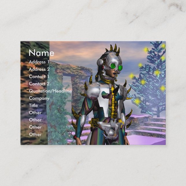 NEW YEAR'S EVE OF A CYBORG BUSINESS CARD (Front)