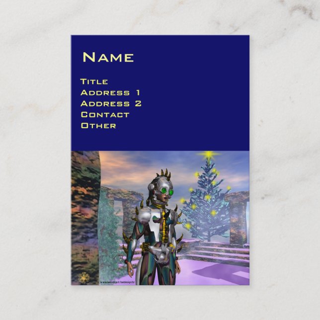 NEW YEAR'S EVE OF A CYBORG BUSINESS CARD (Front)