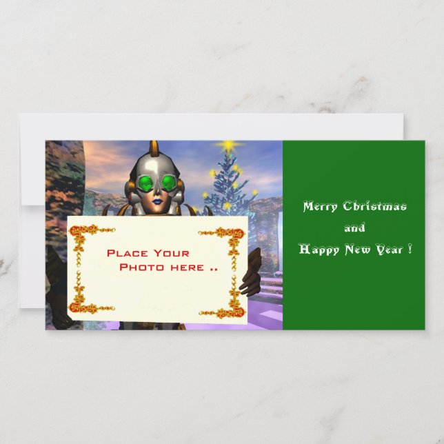 NEW YEAR'S EVE OF A CYBORG HOLIDAY CARD (Front)