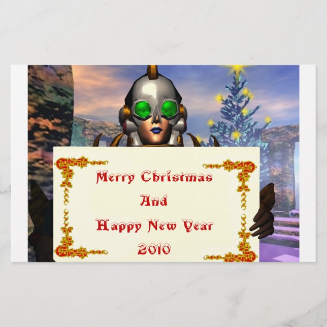 NEW YEAR'S EVE OF A CYBORG STATIONERY (Front)