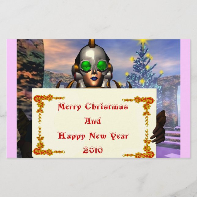 NEW YEAR'S EVE OF A CYBORG STATIONERY (Front)