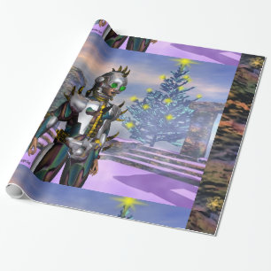 NEW YEAR'S EVE OF A CYBORG WRAPPING PAPER