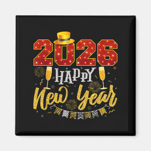 New Years Eve Party 2026 Fireworks Happy New Year  Magnet
