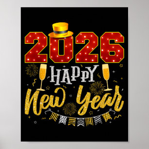 New Years Eve Party 2026 Fireworks Happy New Year  Poster
