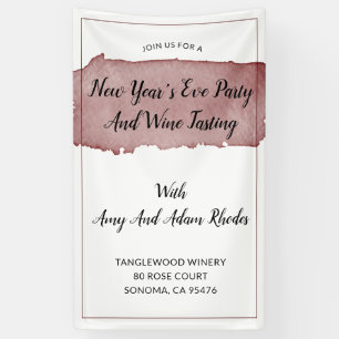 New Year's Eve Party And Wine Tasting Banner