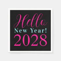 New Year's Eve Party Black Hot Pink