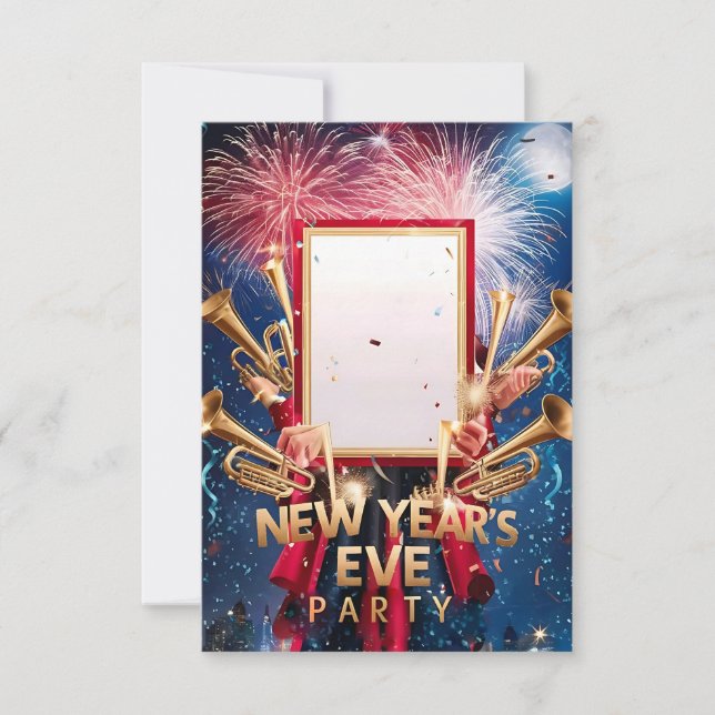New Year's Eve Party Blank Invitation Card (Front)