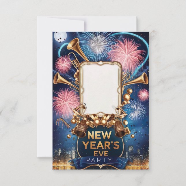 New Year's Eve Party Blank Invitation Card (Front)