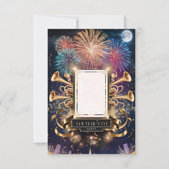 New Year's Eve Party Blank Invitation Card (Front)