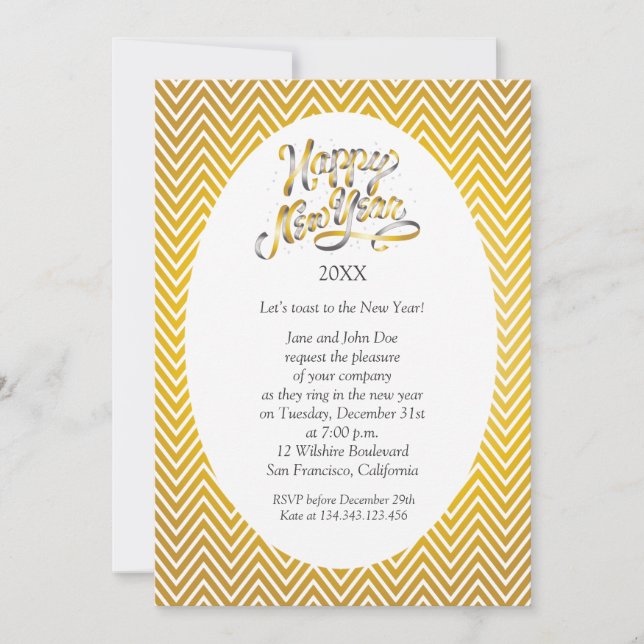 New Year's Eve Party Celebrations Invitation (Front)