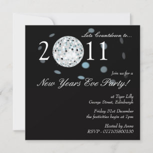 New Years Eve Party Disco Ball Invitation