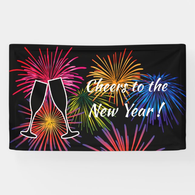 New Years Eve Party Fireworks  Banner (Horizontal)