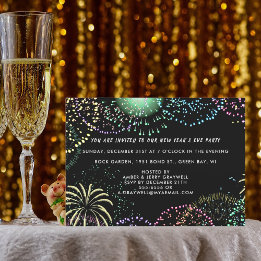 New Years Eve Party Fireworks Celebration Invitation