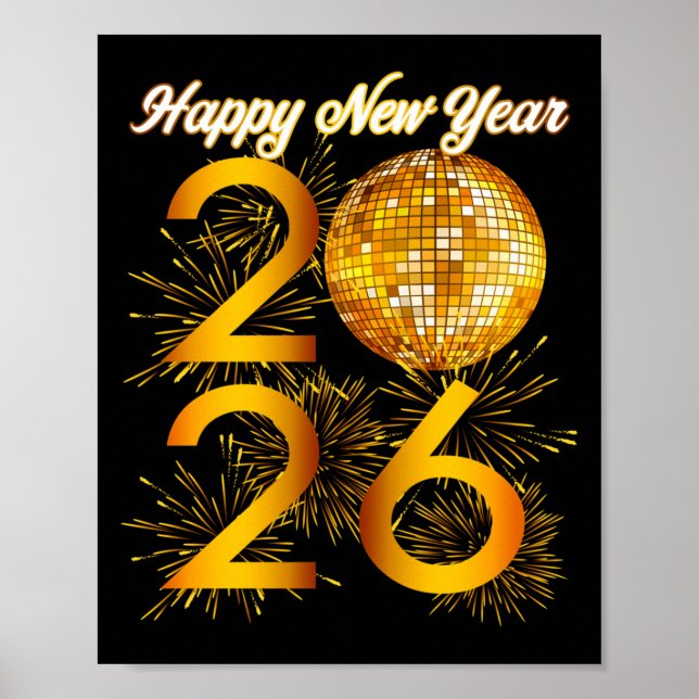 New Years Eve Party - Happy New Year 2026 Long Sle Poster (Front)