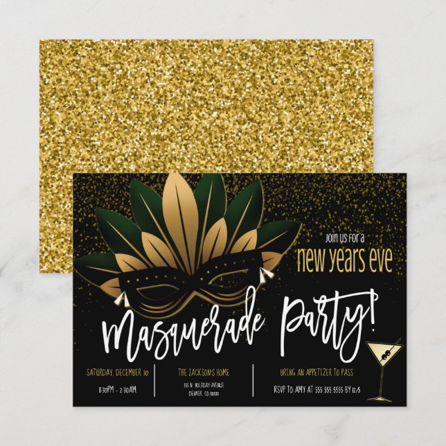 New Years Eve Party Invitation (Front/Back)