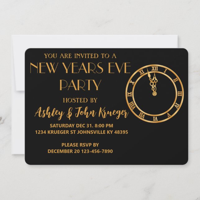 New Years Eve Party Invitation  (Front)