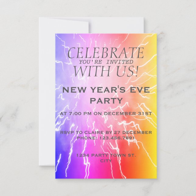 New Year's Eve Party Invitation (Front)