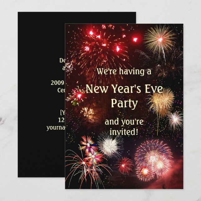 New Year's Eve Party Invitation (Front/Back)