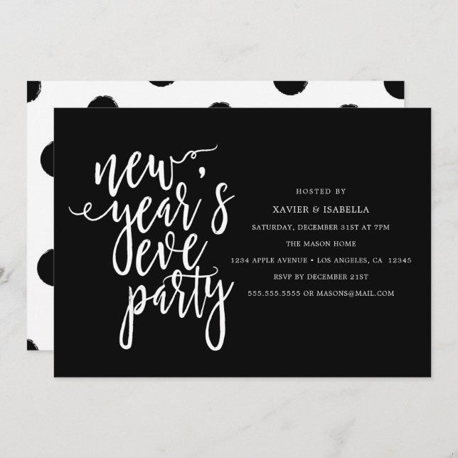 New Year's Eve Party Invitation (Front/Back)