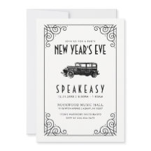 NEW YEAR'S EVE PARTY INVITATION | 1920's Speakeasy