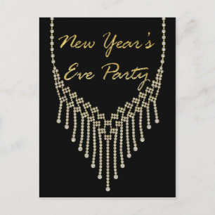 New Year's Eve Party Invitation Postcard