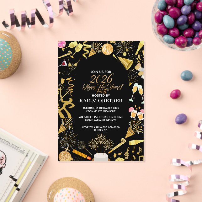 New Year's Eve Party Invitation Template,  Theme N (Insitu (Celebration))