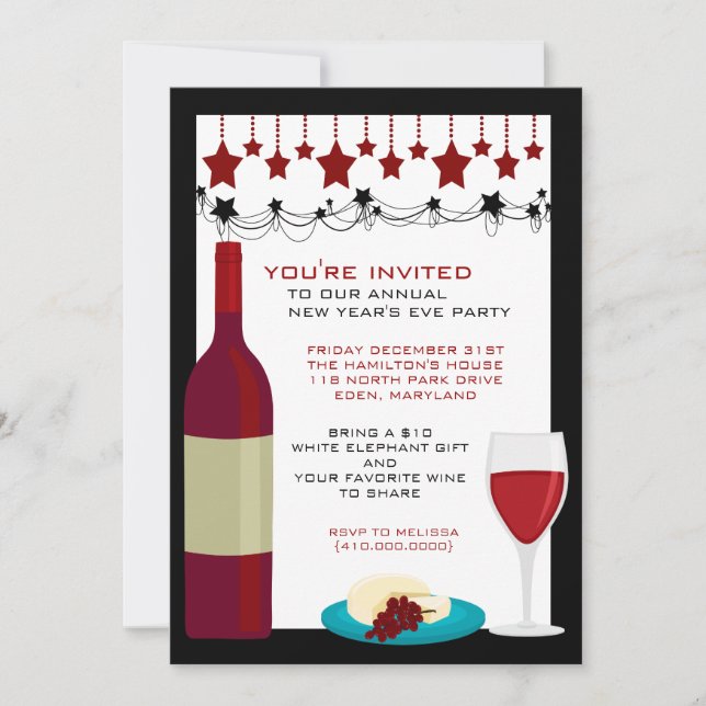 New Year's Eve Party Invitations (Front)