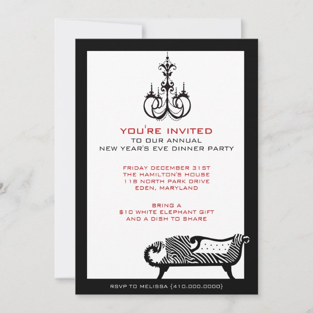 New Year's Eve Party Invitations (Front)